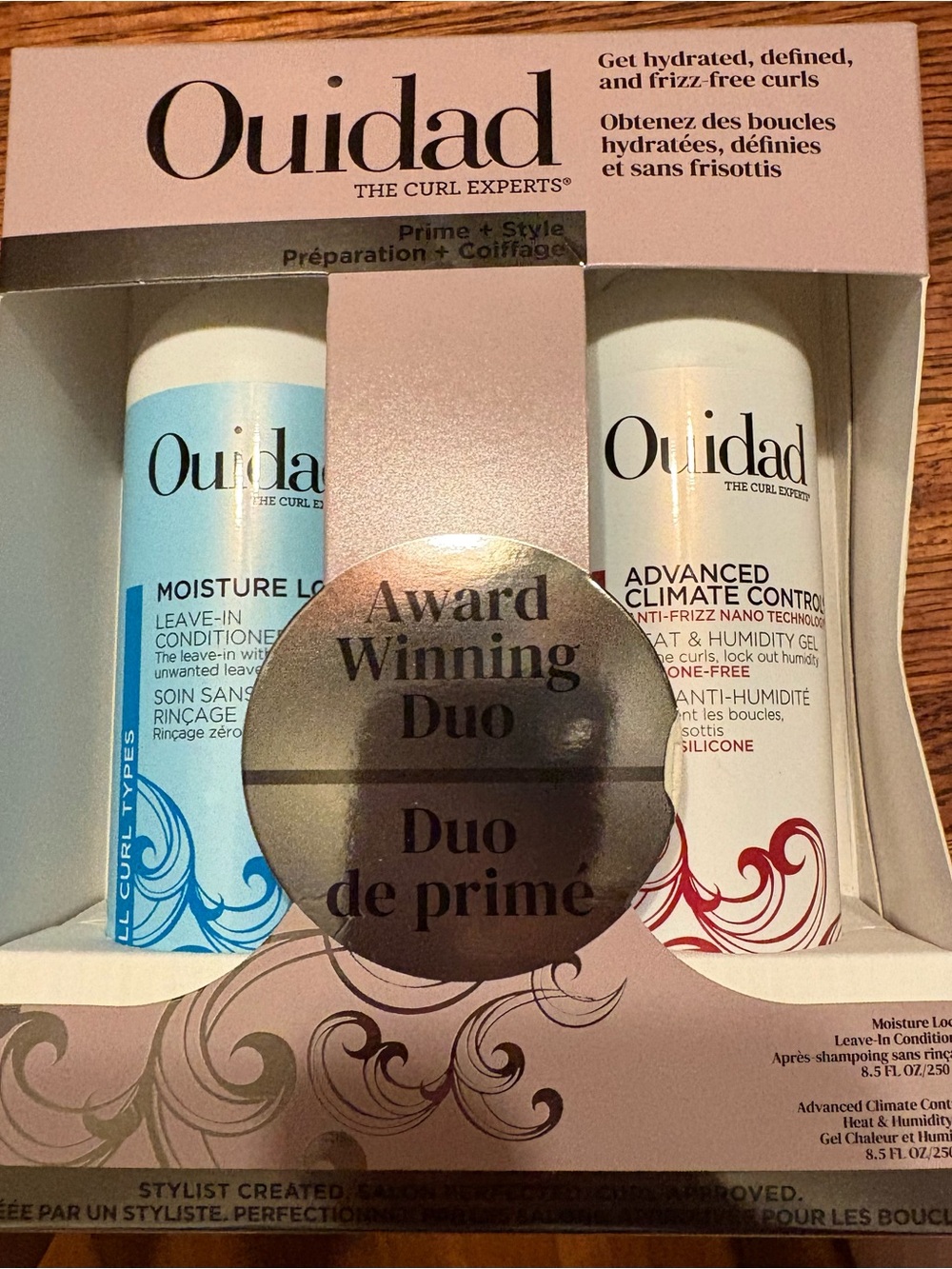 Ouidad Prime+Style Curl Defining Conditioner & Gel Kit Brand New Sealed